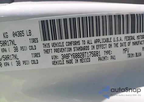 2008 Chrysler Pt Cruiser Limited из США, поврежденный, VIN 3A8FY68828T175681